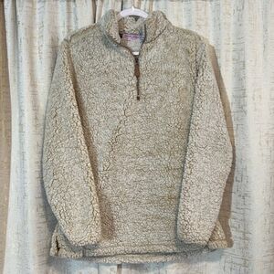 Pink Lily Sherpa Pull Over 1/4 Zip Women's Medium Beautiful Excellent Condition!